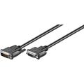 Goobay Dual Link DVI-D Full HD Forlengelseskabel - 2m - Nikkelbelagt - Svart