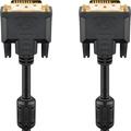 Goobay Dual Link DVI-D Full HD Kabel - 10m - Gullbelagt - Svart
