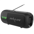 Zealot A5 Solar Bluetooth-høyttaler / FM Radio med LED-Lys - Svart