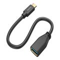Hama USB 3.1 On-The-Go USB-C Adapter - 15cm - Svart