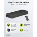 Goobay HDMI 1.4 Matrix Bryter 4 til 2 - Svart