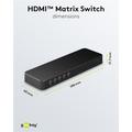Goobay HDMI 2.0 Matrix Bryter 4 til 2 - Svart