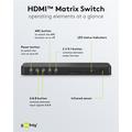 Goobay HDMI 2.0 Matrix Bryter 4 til 2 - Svart