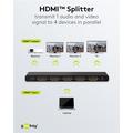 Goobay HDMI 2.0 Splitter 1 til 4 - Svart