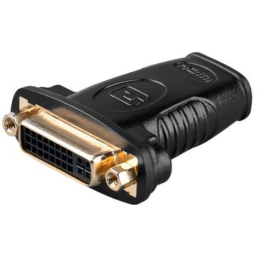 Goobay DVI / HDMI Adapter - Gullbelagt - Svart