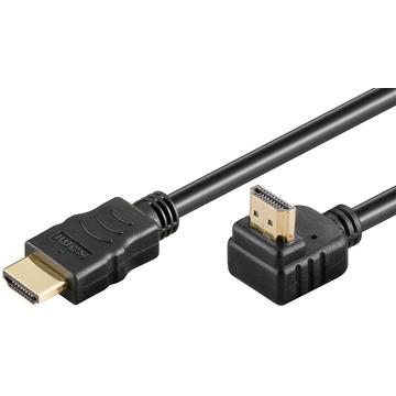 Goobay 90-graders Vinklet HDMI 2.0 Kabel med Ethernet - 3m