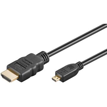 Goobay HDMI 2.0 / Micro HDMI Kabel med Ethernet - 1.5m