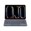 iPad 2022/2025/Air 11 2024/2025 K10P magnetisk læretui med tastatur og berøringsplate - svart