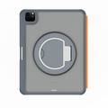 iPad 2022/2025/Air 11 2024/2025 TU3607 Bakgrunnsbelyst magnetisk tastaturveske med 360-graders roterende stativ - grå
