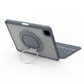 iPad 2022/2025/Air 11 2024/2025 TU3607 Bakgrunnsbelyst magnetisk tastaturveske med 360-graders roterende stativ - grå