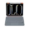 iPad 2022/2025/Air 11 2024/2025 TU3607 Bakgrunnsbelyst magnetisk tastaturveske med 360-graders roterende stativ - grå