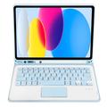iPad 2022/2025 Etui med Bluetooth-tastatur - Lyseblå