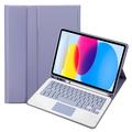 iPad 2022/2025 Etui med Bluetooth-tastatur - Lilla
