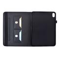 iPad 2022/2025 Butterfly Smart Folio-etui med kortlommer - svart