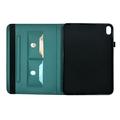 iPad 2022/2025 Butterfly Smart Folio-etui med kortlommer - grønn