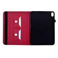 iPad 2022/2025 Butterfly Smart Folio-etui med kortlommer - Sterk rosa