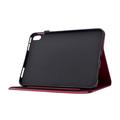 iPad 2022/2025 Butterfly Smart Folio-etui med kortlommer - Sterk rosa