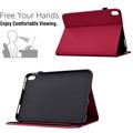 iPad 2022/2025 Butterfly Smart Folio-etui med kortlommer - Sterk rosa
