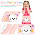 iPad 2022/2025 Søt katt Hybrid-etui med kickstand