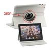 Rotary lærveske - iPad 2, iPad 3, iPad 4 - beskyttelse og stativ - Hvit