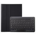 iPad 9.7" 2017/2018 Bluetooth-tastaturveske med runde taster og plass til Apple Pencil - amerikansk tastaturlayout - svart