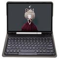iPad 9.7" 2017/2018 Bluetooth-tastaturveske med runde taster og plass til Apple Pencil - amerikansk tastaturlayout - svart