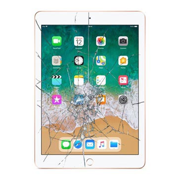 iPad 9.7 (2018) Display Glas & Touch Screen Reparasjon - Hvit
