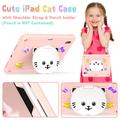 iPad Air 11 2024/2025 Søt katt Hybrid-etui med kickstand - Rosa