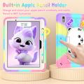iPad Air 11 2024/2025 Søt katt Hybrid-etui med kickstand - Lilla / fargerik