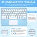 iPad Air 11 2026/2025/2024/iPad Air 2022/2020 Bluetooth-tastaturveske - babyblå