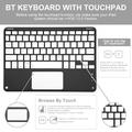iPad Air 11 2026/2025/2024/iPad Air 2022/2020 Bluetooth-tastaturveske - svart