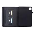 iPad Air 11 2026/iPad Pro 11 2022/iPad Air 2022 Butterfly Smart Folio-etui med kortlommer - svart
