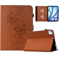 iPad Air 11 2026/iPad Pro 11 2022/iPad Air 2022 Butterfly Smart Folio-etui med kortlommer - brun