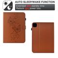 iPad Air 11 2026/iPad Pro 11 2022/iPad Air 2022 Butterfly Smart Folio-etui med kortlommer - brun