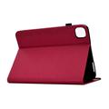 iPad Air 11 2026/iPad Pro 11 2022/iPad Air 2022 Butterfly Smart Folio-etui med kortlommer - Sterk rosa