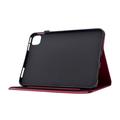 iPad Air 11 2026/iPad Pro 11 2022/iPad Air 2022 Butterfly Smart Folio-etui med kortlommer - Sterk rosa