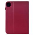 iPad Air 11 2026/iPad Pro 11 2022/iPad Air 2022 Butterfly Smart Folio-etui med kortlommer - Sterk rosa