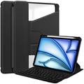 iPad Air 13 2024/2025/2026 360-graders roterende smartveske med Bluetooth-tastatur