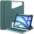 iPad Air 13 2024/2025/2026 360-graders roterende smartveske med Bluetooth-tastatur