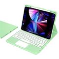 iPad Air 13 2026/2025/2024/iPad Pro 12.9 2022/2021/2020/2018 Bluetooth-tastaturveske - Matcha grønn