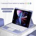 iPad Air 13 2026/2025/2024/iPad Pro 12.9 2022/2021/2020/2018 Bluetooth-tastaturveske - Lilla