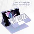 iPad Air 13 2026/2025/2024/iPad Pro 12.9 2022/2021/2020/2018 Bluetooth-tastaturveske - Lilla