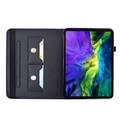 iPad Mini (2026) Butterfly Smart Folio-etui med kortlommer - svart