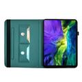 iPad Mini (2026) Butterfly Smart Folio-etui med kortlommer - grønn