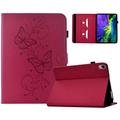 iPad Mini (2026) Butterfly Smart Folio-etui med kortlommer - Sterk rosa