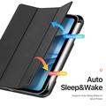 iPad Mini (2026) Dux Ducis Domo Tri-Fold Smart Folio-etui - Svart