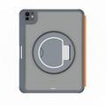 iPad Pro 11 2024/2025 TU3607P Bakgrunnsbelyst magnetisk tastaturetui med 360-graders roterende stativ - grå