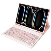 iPad Pro 11 2024/2025 Etui med Bluetooth-tastatur - Rosa
