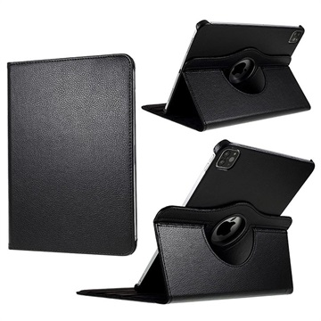 iPad Pro 12.9 2021/2022/Air 13 (2024) 360 Roterende Folio-etui - Svart
