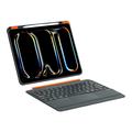 iPad Pro 13 2024/2025 TU3609P Bakgrunnsbelyst magnetisk tastaturetui med 360-graders roterende stativ - svart